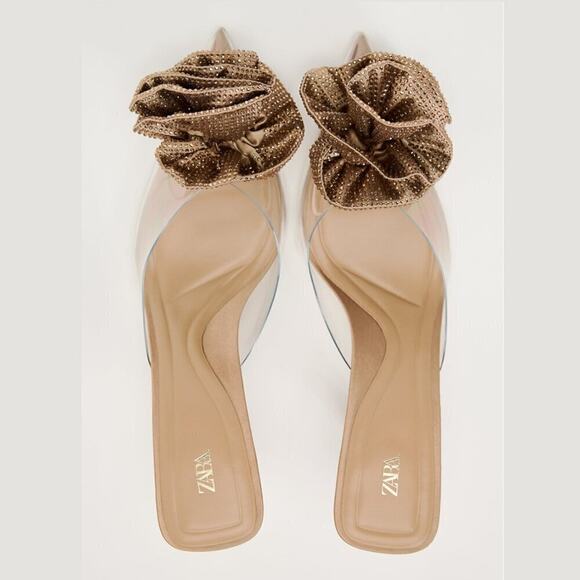 ZARA Embellished Heels NWT - Picture 9 of 13